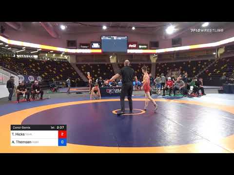 60 Kg Consolation - Thomas Hicks, Tennessee Vs Alex Thomsen, Nebraska Wrestling Training Center