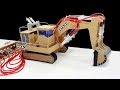 How To Make JCB Hitachi Remote Control Hydraulic Excavator Crane From Hardboard At Home DIY