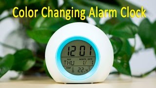 Digital Color Changing Nature Sound Alarm Clock - Gearbest.com