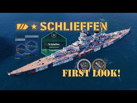 Schlieffen - Legendary Tier German Battleship - First Look! | World of Warships Legends