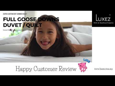 Luxez Full Goose Downs Feather Duvet Customer Review