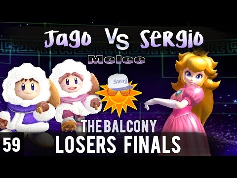 Melee @ The Balcony 59 - Losers Finals ft. Sergio (Peach) vs. Jago (Ice Climbers)
