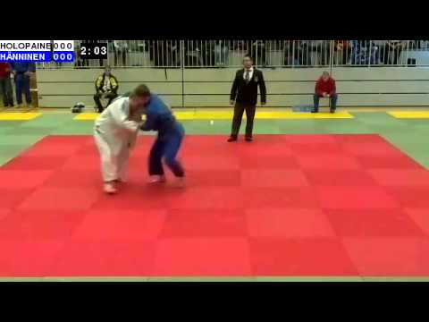 Judo U21 SM 2014: M21-73: HOLOPAINEN - HÄNNINEN