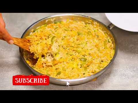 Hast Du Reis und Zucchini zu Hause? Mach dieses einfache, leckere Rezept: gebratener Reis mit Gemüse