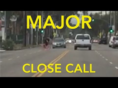 Major Close Call with Bicyclist