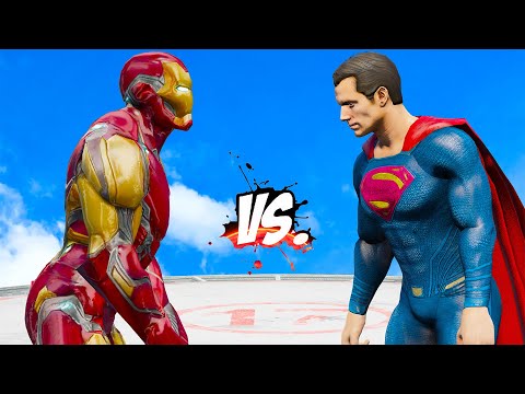 IRON MAN vs SUPERMAN – Epic Superhero Battle in GTA 5