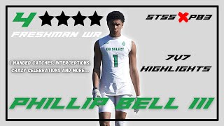 Highlights Of 4⭐️ Freshman WR Phillip Bell III - Crazy 1 handed catches and interceptions on D!!!
