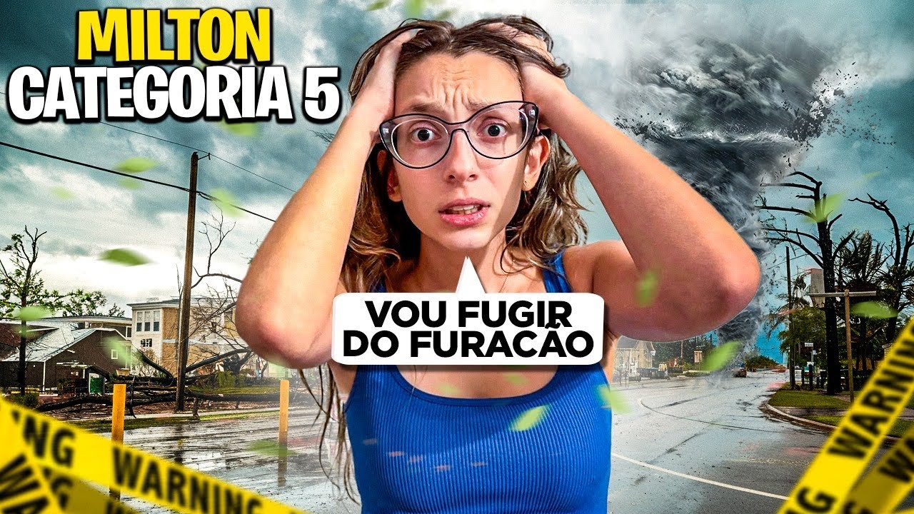 FURACÃO MILTON CHEGARÁ MUITO FORTE! VOU FUGIR DO FURACÃO MAS MEUS PAIS E IRMÃOS VÃO FICAR 😭