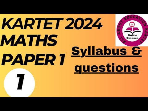 kartet 2024 Maths free online classes| ktet 2024 maths