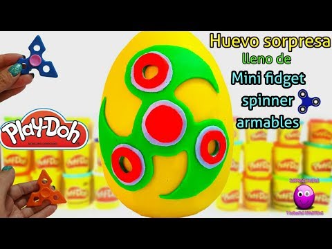 Huevo gigante spinner lleno de mini fidget spinner armables Video