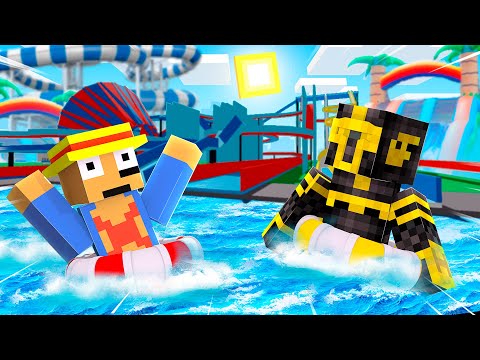 PANCRI Y MASSI SE DIVIERTEN EN EL MEJOR PARQUE ACUÁTICO DE MINECRAFT 😂