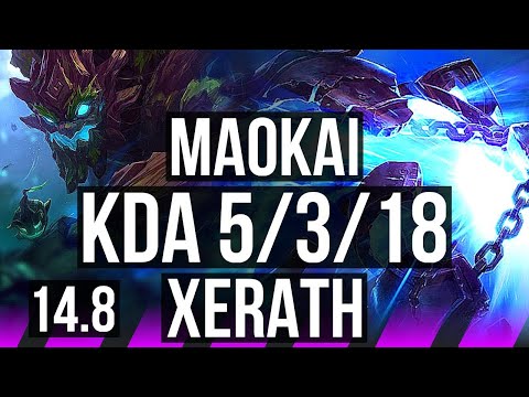 MAOKAI & Ezreal vs XERATH & Kai'Sa (SUP) | 5/3/18 | NA Master | 14.8