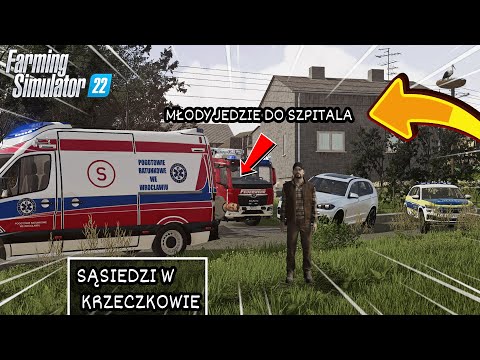 🚜"Sąsiedzi w Krzeczkowie" #20💪 Ciąg dalszy Młody w szpitalu Wujo nagrywa sam na gospodarstwie