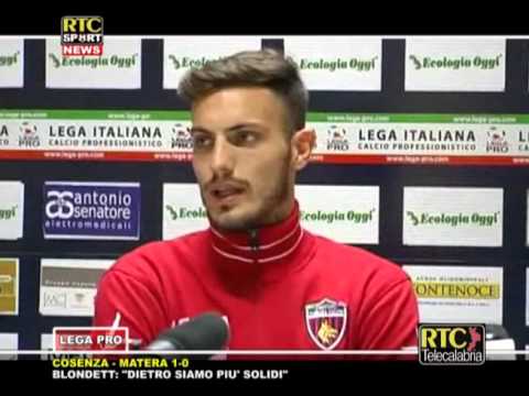 Cosenza-Matera 1-0 Blondett difensore Cosenza Calcio RTC TELECALABRIA