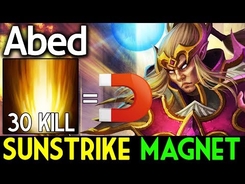 Abed Invoker Insane 30 Kills with Sunstrike Magnet 7.06 Dota 2 (EPIC)