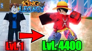 Noob to Max Level Using Reworked Rubber Fruit In King Legacy (Roblox)