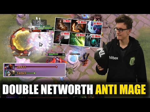 Double Networth Anti Mage - Miracle Beat w33 (Smurf) after Party | Dota 2 Pro