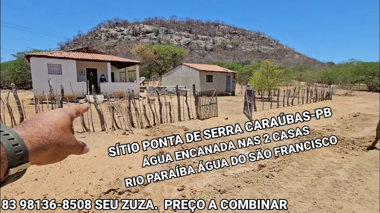 VENDE-SE ESTE TERRENO COM DUAS CASAS E ÁGUA ENCANADA NO SÍTIO PONTA DE SERRA CARAÚBAS-PB