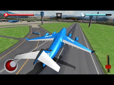 US Police Robot Car Transporter Plane Simulator - Android Gameplay