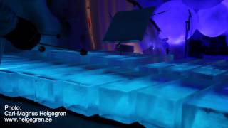 2014 02 07 Icing Queen, Abba concert in Luleå Sweden with instruments build out of ice