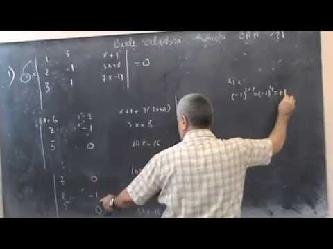 Lectia BAA 16 -  Determinantul de ordin III  -   Ecuatie
