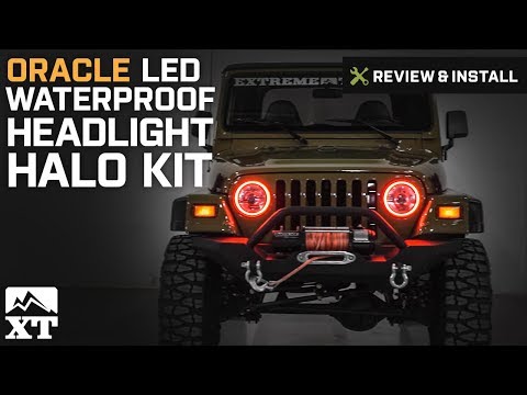 Jeep Wrangler Oracle LED Waterproof Headlight Halo Kit (1997-2006 TJ) Review & Install