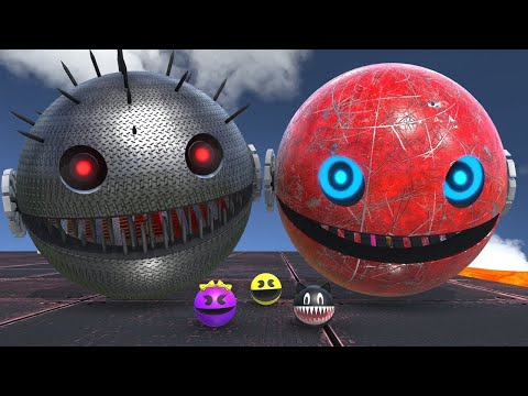TWO ROBOT PACMAN VS MONSTER PACMAN ROBOT 085