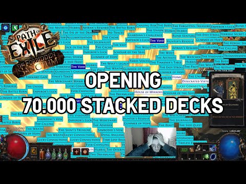 Opening 70k Stacked Decks - Path Of Exile