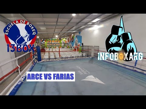 FACUNDO ARCE VS CARLOS FARIAS, CATEGORIA SUPER PLUMA, CLUB TRECEBOX, SAN FERNANDO, 18/9/2023.