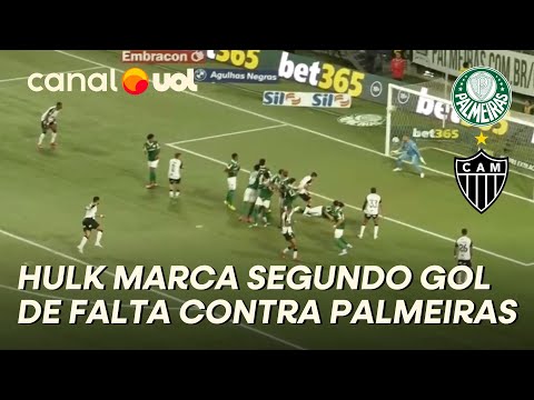 PALMEIRAS X ATLÉTICO-MG: HULK MARCA SEGUNDO GOL DE FALTA CONTRA PALMEIRAS, VEJA O LANCE!