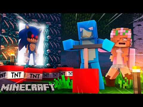 SONIC .EXE TAKES LITTLE KELLY THROUGH HIS PORTAL !!! Minecraft w/ Sharky and Scuba Steve