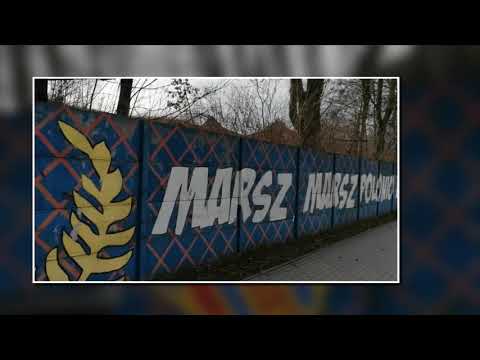 Hymn Polonii Bytom na płocie