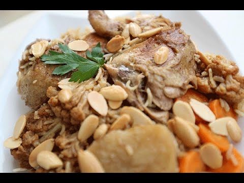 مقلوبة الدجاج بالزهرة والبطاطس بالفيديو