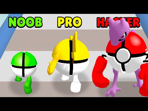 🤢 NOOB 😎 PRO 😈 HACKER | Pokeyball Run | iOS - Android APK