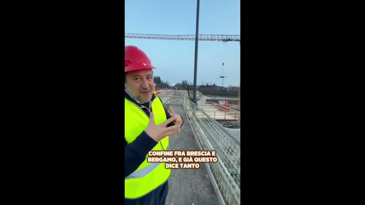 SALVINI: "NUOVO PONTE IN ACCIAIO DA 250 METRI TRA BRESCIA E BERGAMO"