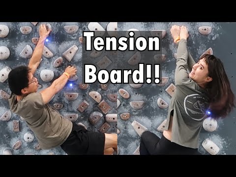Tension Board Competition IFSC WorldCup Style - Geek Climber V.S. Jenn Sends!
