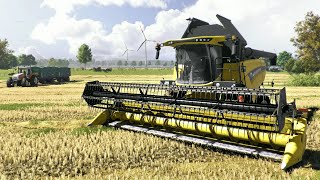 FS25 | ULTRA GRAPHICS | New Holland CH 7.70 harvesting wheat | ReShade Gameplay