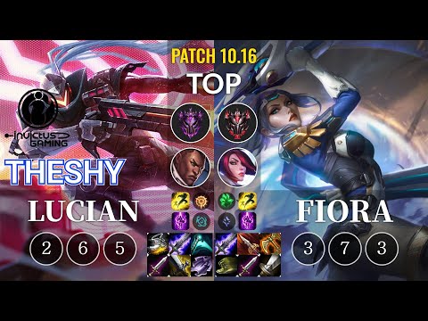 IG TheShy Lucian vs Fiora Top - KR Patch 10.16