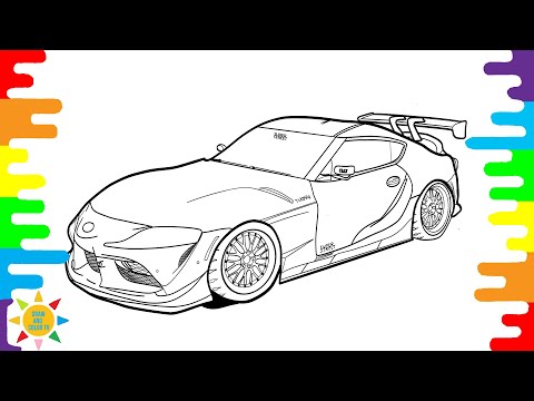 Toyota Supra Coloring Pages | Toyota Supra Mk5 Coloring Pages | Speed Car Coloring