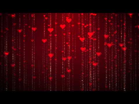 60:00 Minutes / Falling Red Heart Shapes Gradient Background Featuring Valentine’s Day 4K (Free)