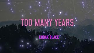 Kodak Black - Too Many Years Lyrics | And I Swear I Done Shed Too Many Tears