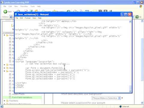 Php Essential Training Chapter 13 Debugging Scripts 02 Browser Rendering Issues