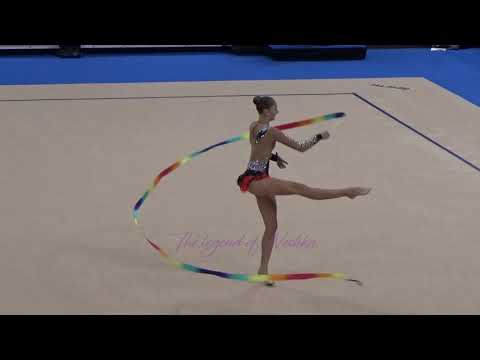 Karolina TURCIAKOVA (SVK) ribbon - 2015 Stuttgart worlds Qualifs
