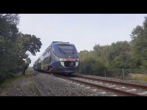 Treno Minuetto in transito presso Olbia / Train Minuetto passing in Olbia ,  Sardinia
