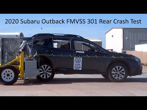 2020-2023 Subaru Outback FMVSS 301 Rear Crash Test (50 Mph)