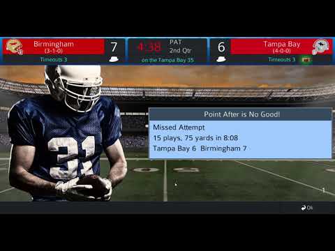 1984 USFL replay, week 5 - Birmingham vs. Tampa Bay