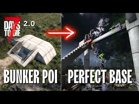 7 Days to Die 2.0 - Easy Horde Base | New Bunker POI Makeover