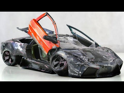 Thumbnail for Restoration abandoned Lamborghini Reventon supercar rebuilding Model Car by Good Restore by Porsche 911, Lamborghini, Ferrari, Supercar, Lamborghini Diablo, El Car, Porsche, Porsche 356, Lamborghini Gallardo, Car, Lamborghini Aventador