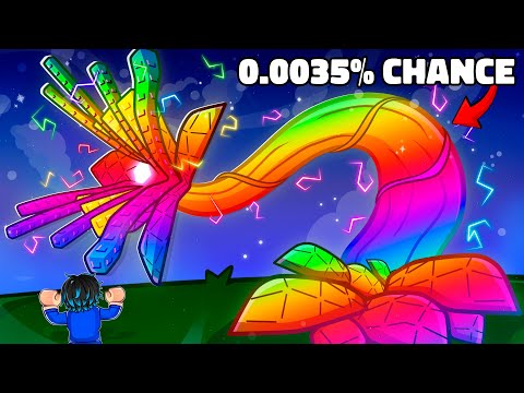 Growing First Ever JUMBO RAINBOW WISPWING (Rarest Plant in Grow a Garden)