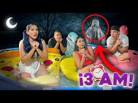 WE SPENT 24 HOURS IN THE POOL AND THIS *PARANORMAL* HAPPENED 😰😖 (PART 2) | Karla Bustillos
